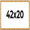 42x20 Frame Gold Bamboo Solid Wood Picture Frame | 1 Inch Moulding Width | Interior Frame Depth 0.75 Inches | Complete with UV Acrylic Plexiglass, Foam Board Backing & Hanging Hardware view 1