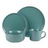 10 Strawberry Street Double Line 16 Piece Dinnerware Set, Emerald Green view 2