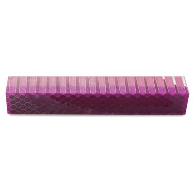 Woodriver Acrylic Honeycomb Pen Blank - 3/4" X 3/4" X 5" - Purple Passion
