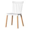 Fabulaxe Modern White Dining Chair, Windsor Design, Beech Wood Legs, Kitchen Table Chair, Silla Comedor, Single or Set of 2 Small Dining Chairs view 1