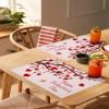 Valentines Placemats Set of 6, Heart Love Tree Placemats for Dining Table, Pink Branches Happy Valentines Cotton and Linen Table Mats Washable for Kitchen, Party, Wedding Decor, 13 x 19 Inches view 4