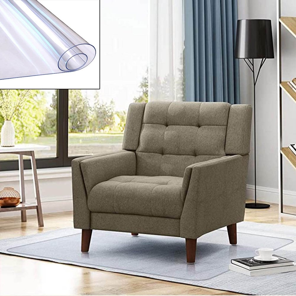DXZ-Design Transparent Wooden Floor Plastic Mat Width 60cm 70cm 80cm 90cm 100cm PVC Protection Pad, Scratch-Resistant Chair Carpet Protector (Size : 23.6x31.5in/60x80cm)