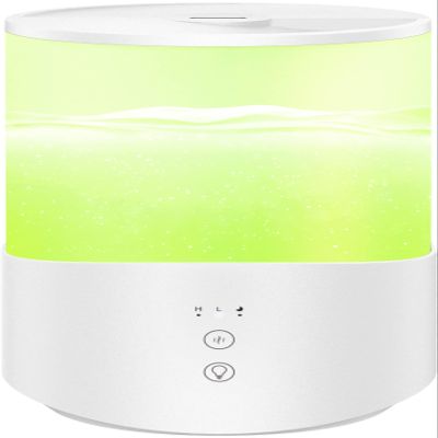 2500mL Cool Mist Humidifiers for Bedroom, Essential Oil Compatible, 7-Color Light, 25dB Quiet Run Up to 30H, BPA-Free Humidifiers for Large Room Plants Baby Room, Auto Shut Off, Easy to Clean