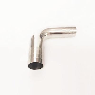 1-3/4" 45mm OD Hose Barb 304 Stainless Steel Sanitary 90 Degree Elbow Pipe Fitting for Home Brew Homebrew Wine Beer Brewing