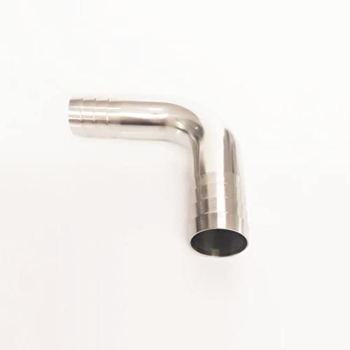 3-1/2" 89mm OD Hose Barb 304 Stainless Steel Sanitary 90 Degree Elbow Pipe Fitting for Home Brew Homebrew Wine Beer Brewing