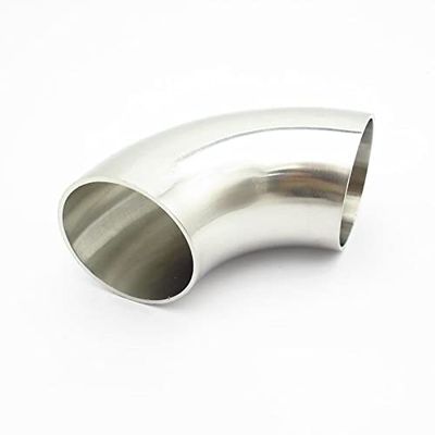 2-1/4" 57mm OD 304 Stainless Steel Sanitary Weld 90 Degree Elbow Pipe Fitting for Home Brew Homebrew Wine Beer Brewing