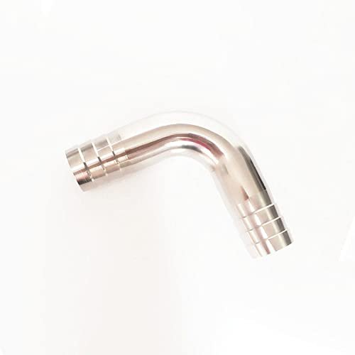3" 76mm OD Hose Barb 304 Stainless Steel Sanitary 90 Degree Elbow Pipe Fitting for Home Brew Homebrew Wine Beer Brewing