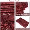 12 Packs Sequin Table Runner Glitter Dining Table Runner for Birthday Wedding Engagement Bridal Baby Shower Bachelorette Holiday Celebration Party Supplies Decorations (12" x 72", Burgundy) view 4