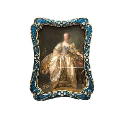 YKHB Photo Frames Photo Frame WeddingRectangle Retro Picture Frame Metal Photo Display 7inch Bedroom Livingroom Study Bedsidetable Decoration Best Decoration (Color : D)