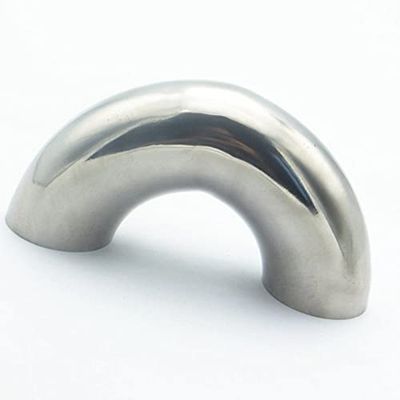 1-3/4" 45mm OD 304 Stainless Steel Sanitary Weld 180 Degree Elbow Pipe Fitting for Home Brew Homebrew Wine Beer Brewing