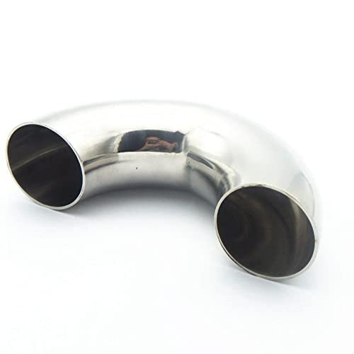 3-1/2" 89mm OD 304 Stainless Steel Sanitary Weld 180 Degree Elbow Pipe Fitting for Home Brew Homebrew Wine Beer Brewing