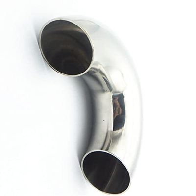 3" 76mm OD 304 Stainless Steel Sanitary Weld 180 Degree Elbow Pipe Fitting for Home Brew Homebrew Wine Beer Brewing