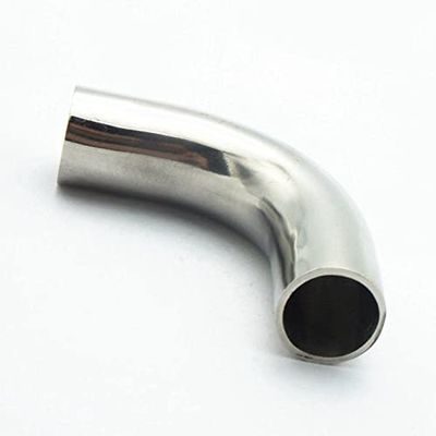 2-1/4" 57mm OD 304 Stainless Steel Sanitary Weld 90 Degree Elbow Extension Pipe Fitting for Home Brew Homebrew Wine Beer Brewing