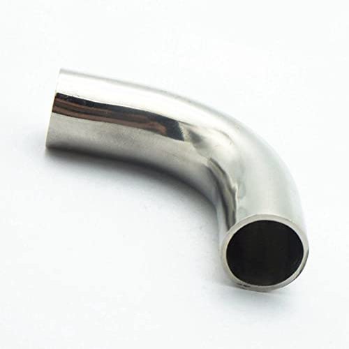 2-1/4" 57mm OD 304 Stainless Steel Sanitary Weld 90 Degree Elbow Extension Pipe Fitting for Home Brew Homebrew Wine Beer Brewing
