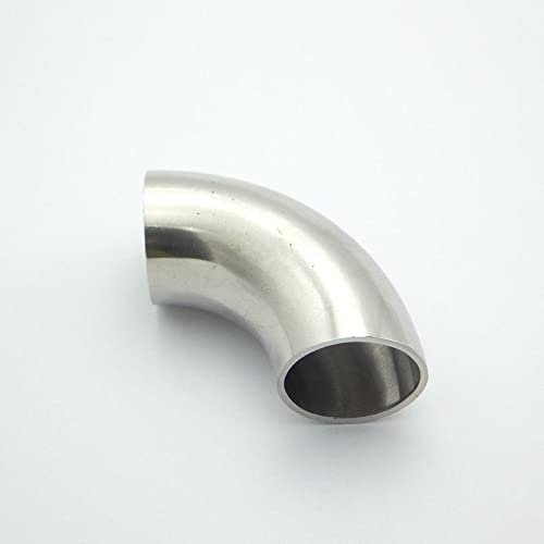 1-3/4" 45mm OD 304 Stainless Steel Sanitary Weld 90 Degree Elbow Pipe Fitting for Home Brew Homebrew Wine Beer Brewing