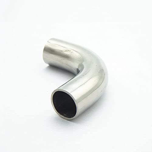 3" 76mm OD 304 Stainless Steel Sanitary Weld 90 Degree Elbow Extension Pipe Fitting for Home Brew Homebrew Wine Beer Brewing