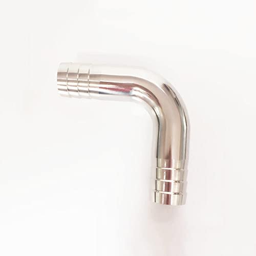 2" 51mm OD Hose Barb 304 Stainless Steel Sanitary 90 Degree Elbow Pipe Fitting for Home Brew Homebrew Wine Beer Brewing