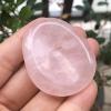 Neyisaa 2Pcs Natural Crystal Thumb Worry Stone, Hand Carved Teardrop Pocket Stones for Anxiety Stress Relief Meditation Healing Reiki, Rose Quartz & Lapis Lazuli view 3