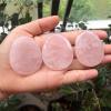 Neyisaa 2Pcs Natural Crystal Thumb Worry Stone, Hand Carved Teardrop Pocket Stones for Anxiety Stress Relief Meditation Healing Reiki, Rose Quartz & Lapis Lazuli view 4