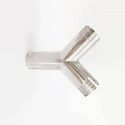 1-3/4" 45mm OD Hose Barb 304 Stainless Steel Sanitary Y Type Pipe Fitting for Home Brew Homebrew Wine Beer Brewing