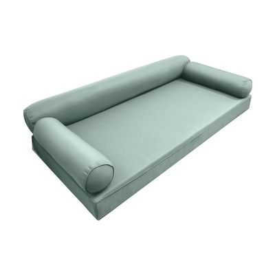 DBM IMPORTS *Cover ONLY*-Style 6 Outdoor Daybed Mattress Bolster Pillow Slipcovers Pipe Trim Crib Size - AD002