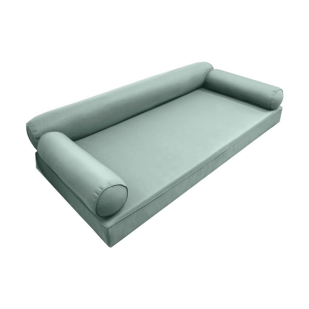DBM IMPORTS *Cover ONLY*-Style 6 Outdoor Daybed Mattress Bolster Pillow Slipcovers Pipe Trim Crib Size - AD002