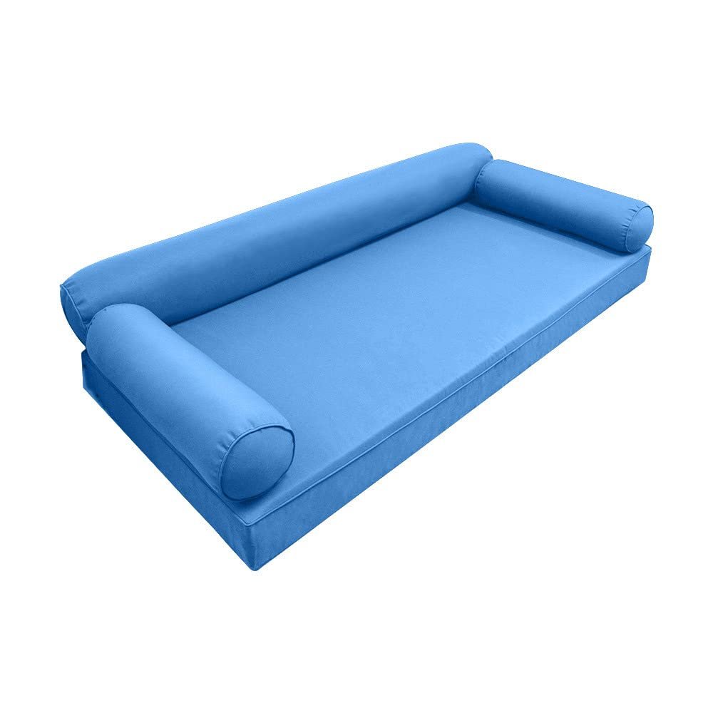 DBM IMPORTS *Cover ONLY*-Style 6 Outdoor Daybed Mattress Bolster Pillow Slipcovers Pipe Trim Crib Size - AD102