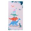 LIVILAN Small Dinosaur Beach Towel for Kids, 24x48, Microfiber, Quick Dry, Sand Free, Lightweight, Thin, Perfect for Girls, Boys, Bath, Swim, Shower, Unique Dinosaur Gifts and Decorations view 1