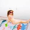 LIVILAN Small Dinosaur Beach Towel for Kids, 24x48, Microfiber, Quick Dry, Sand Free, Lightweight, Thin, Perfect for Girls, Boys, Bath, Swim, Shower, Unique Dinosaur Gifts and Decorations view 2