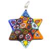 Glass Of Venice Murano Glass Millefiori Star of David Pendant - Multicolor view 1
