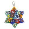 Glass Of Venice Murano Glass Millefiori Star of David Pendant - Multicolor view 3