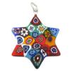Glass Of Venice Murano Glass Millefiori Star of David Pendant - Multicolor view 4