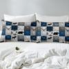 Erosebridal Rustic Bear Duvet Cover Queen for Teens Boys,Happy Camping Bedding Set Cabin Lodge Decor,Wild Animal Elk Antler Comforter Cover,Hunting Patchwork Quilt Cover 3pcs Blue Grey Camper Gift view 4