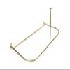 Utopia Alley Rustproof Wall Mounted Aluminum D-shape Shower Rod With Ceiling Support for Freestanding Tubs, 60 Inch Large Size by 25 Inch, Gold view 1