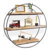 CONMING Wall Shelf Round with 3 Levels,Fashion Hanging Floating Shelves,Home Decor Shelves,Easy to Install,for Bathroom, Bedroom, Living Room,Kitchen, Office view 1