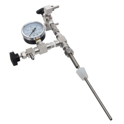AIZYR Home Brewing Beer Bottle Filler Kits - 304 Stainless Steel Counter Pressure Beer Bottle Filler with CO2 Pressure Gauge Defoaming Device