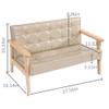 Kelendle Sofa Chair: Solid Wood Arm & PU Leather Fabric Seating Chair Photography Prop Bench Photoshoot Photo Posing Props for Camel Loveseat view 3