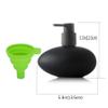 YUEYOULII Shampoo Dispenser Ceramic Lotion Sub-Pack, Press The Empty Bottle Kitchen Sink with Shower Gel Hand Soap Shampoo (11.8 Ounces) Soap Dispenser for Kitchen (Color : Gray) view 2