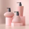 YUEYOULII Shampoo Dispenser Ceramic Lotion Sub-Pack, Press The Empty Bottle Kitchen Sink with Shower Gel Hand Soap Shampoo (11.8 Ounces) Soap Dispenser for Kitchen (Color : Gray) view 3