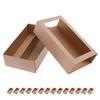 BAKIPACK 15 Macaron Boxes, Macaron Gift Box for 12 (Interior Measurement 7.34.2 1.9 Inches), Macaron Packaging Boxes with Clear Window Kraft without Macarons inside view 1