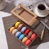 BAKIPACK 15 Macaron Boxes, Macaron Gift Box for 12 (Interior Measurement 7.34.2 1.9 Inches), Macaron Packaging Boxes with Clear Window Kraft without Macarons inside view 3