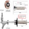 Dbgogo 4-1/8'' Draft Beer Faucet Shank, 1/4'' Beer Line Barb No Leak No Drip No Stick Stainless Core Kegerator Brew Tap Beer Shank Dispenser Self-Closing Spring Tap Brush Spanner Wrench Hose Clamp view 2