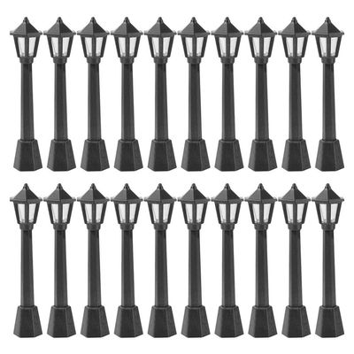 FOMIYES 20Pcs Miniature Street Lamp Model Plastic Tiny Lights for Decoration Micro Landscape DIY Fairy Garden Home Desktop
