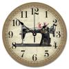 ArogGeld Sewing Room Wall Clock Sewing Machine Clocks Silent One Size view 1