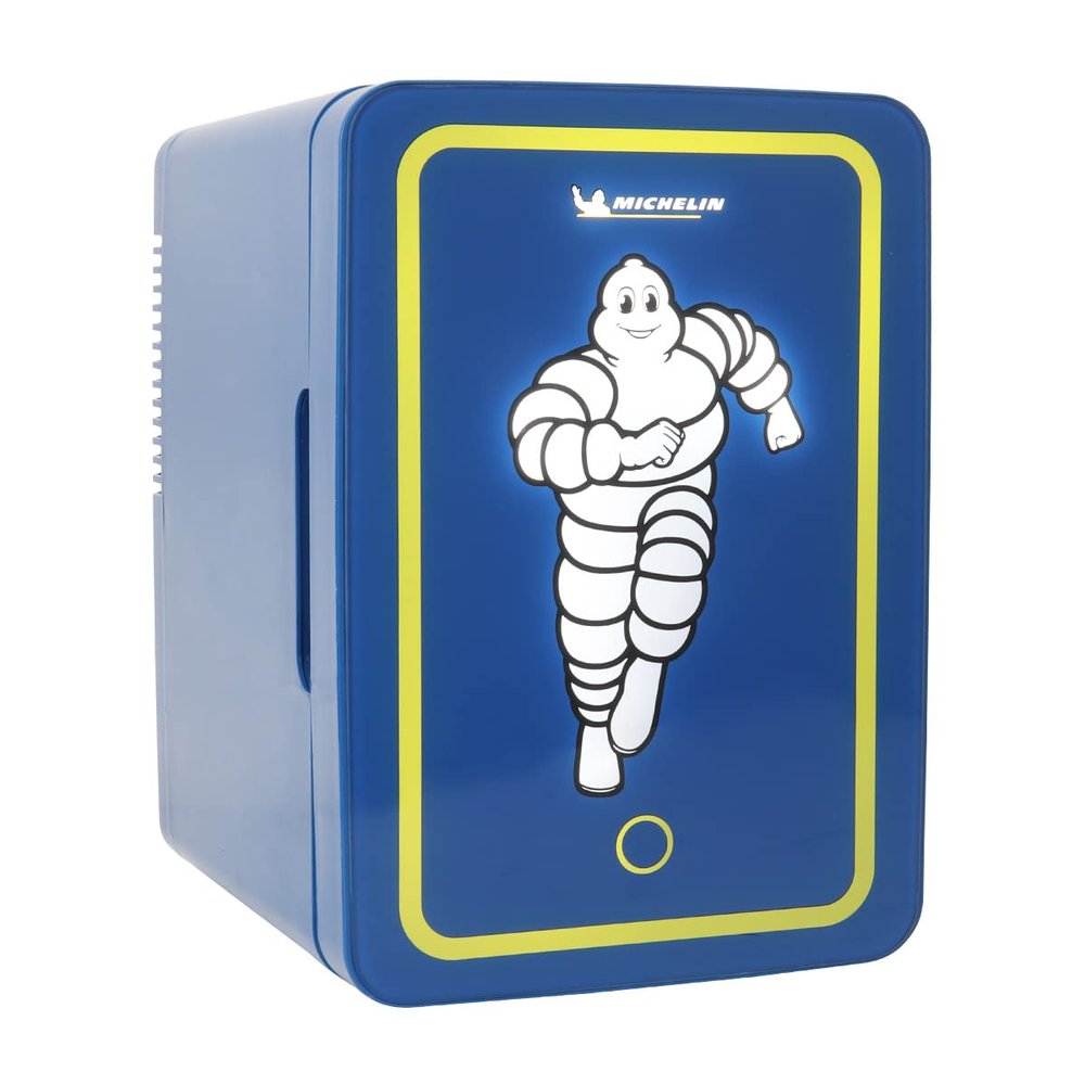 Michelin Mini Fridge - Refrigerator for Bedroom Office, Portable Table Top Beverage Cooler, 12V 110V Refrigerador For Drinks, Soda, Wines, Use In Car, Dorm, Outdoor, Patio, 8 Can