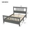 Anwick 59 Inch Deluxe Wood Platform Bed with Headboard/No Box Spring Needed/Wood Slat Support/Twin Traditional Bed, Clay view 2