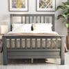 Anwick 59 Inch Deluxe Wood Platform Bed with Headboard/No Box Spring Needed/Wood Slat Support/Twin Traditional Bed, Clay view 3