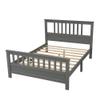 Anwick 59 Inch Deluxe Wood Platform Bed with Headboard/No Box Spring Needed/Wood Slat Support/Twin Traditional Bed, Clay view 4