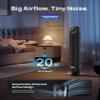 Dreo Tower Fan for Bedroom, 2026 Upgraded DC Motor, 28ft/s High Velocity, 20dB Ultra Quiet Standing Fan, 8 Speeds 4 Modes, 90 Oscillating Bladeless Fan for Indoors, Floor Fans with Remote, Black view 3