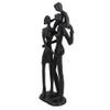 AB Tools Family of 3 Piggy Back Silhouette Figurine Statue House Decor Ornament Cast Iron view 3